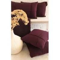 Kussen ruit aubergine 57x35cm